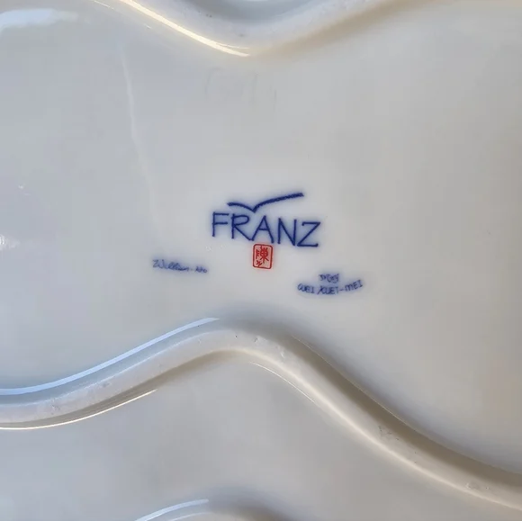 FRANZ  COLLECTION SWEET PEA GARDEN PLATTER - Picture 8 of 9